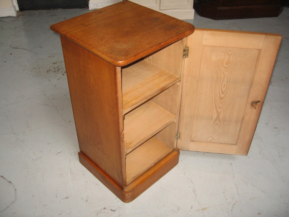 Victorian ash wood bed side cabinet View V
