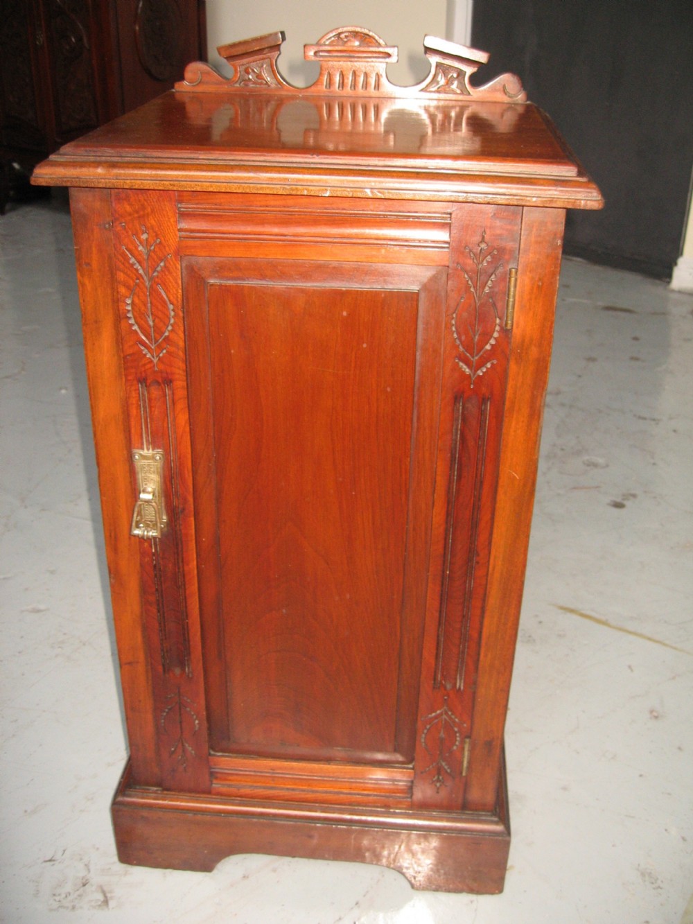 Late Victorian  walnut  bed side cabinet