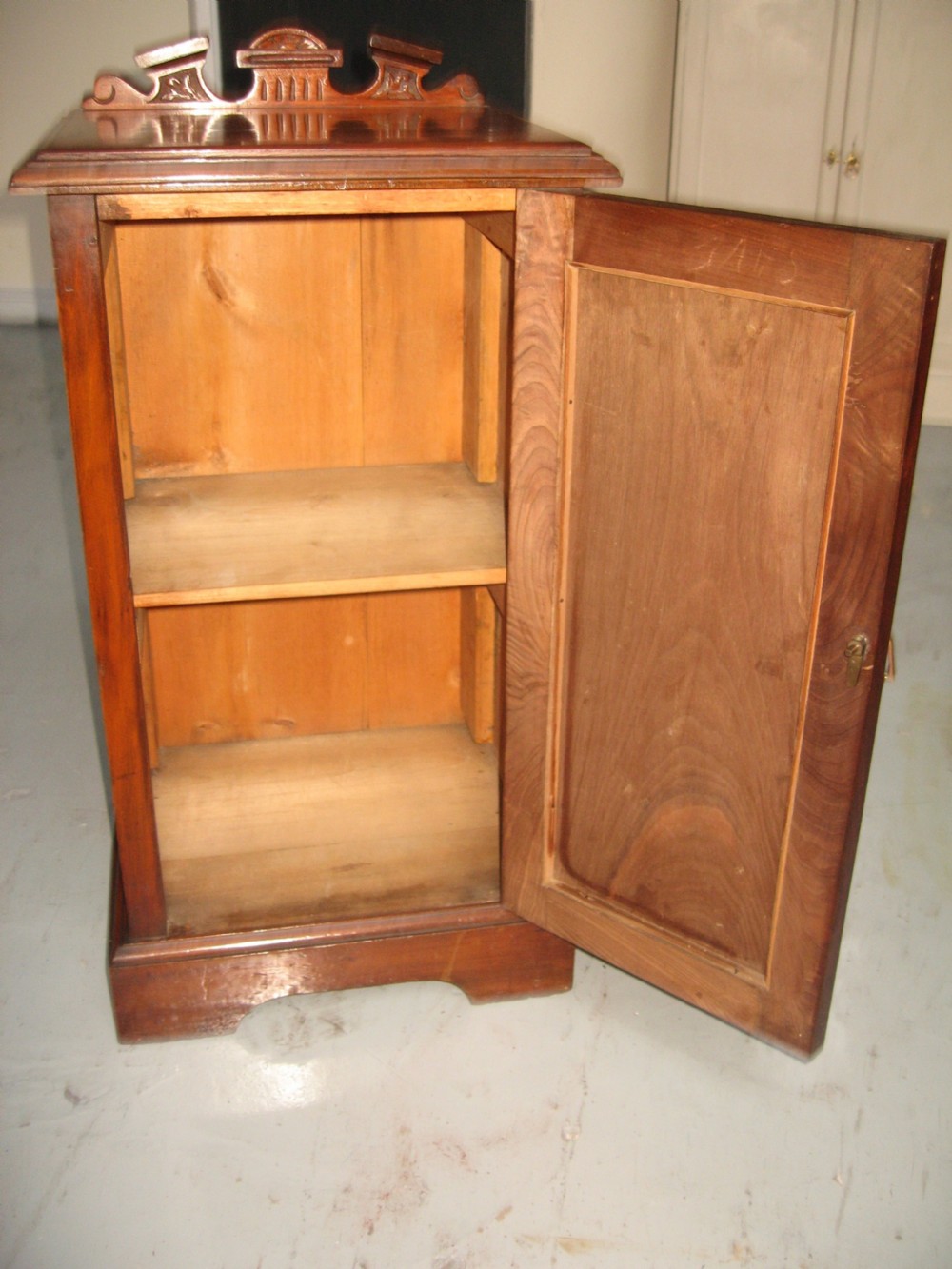 Late Victorian  walnut  bed side cabinet View V