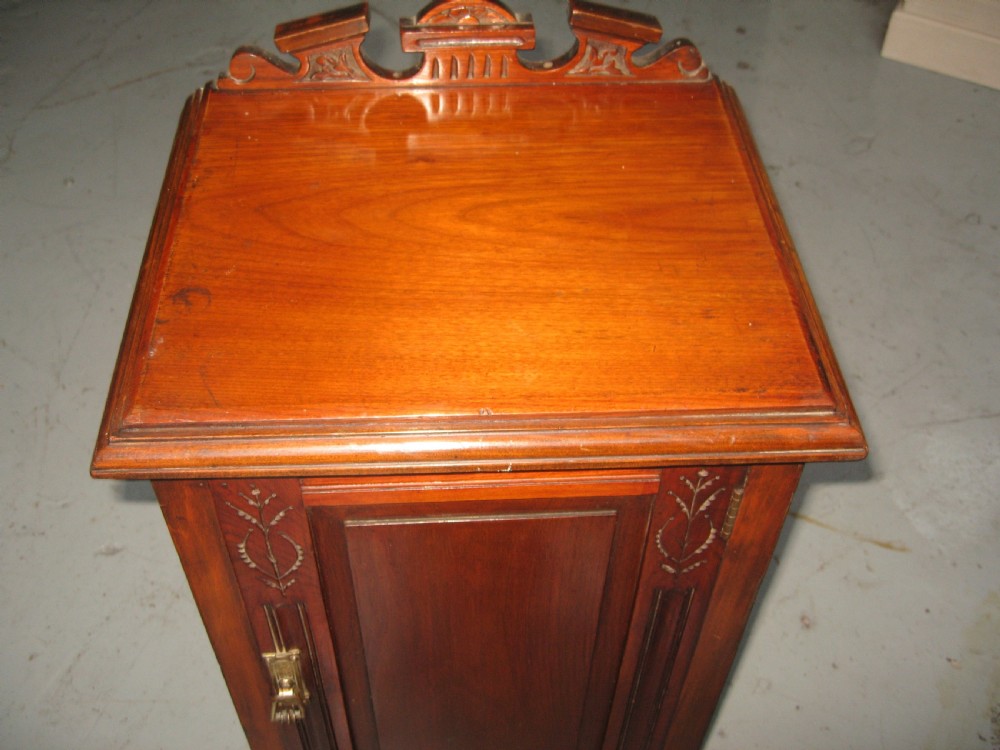 Late Victorian  walnut  bed side cabinet View VI