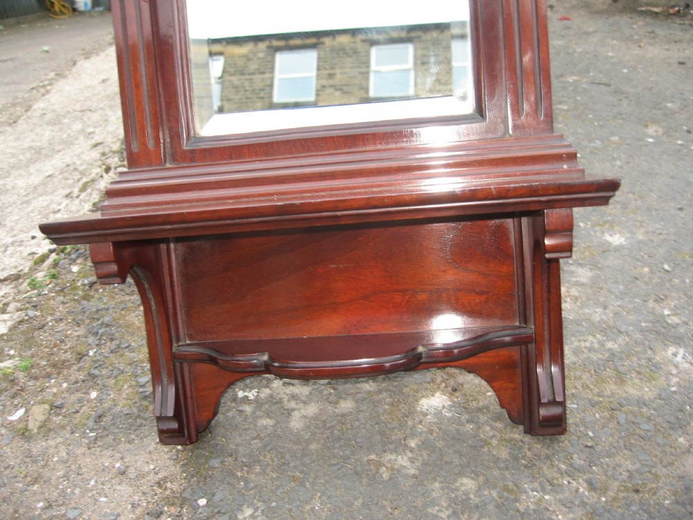 Small mahogany  Victorian wall mirror View II