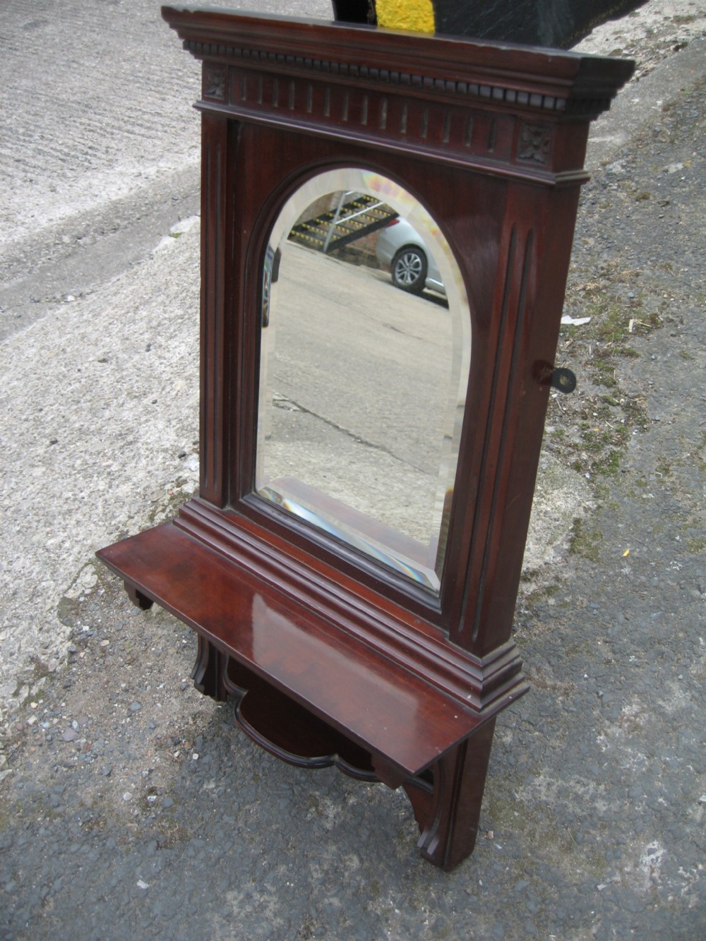 Small mahogany  Victorian wall mirror View IV