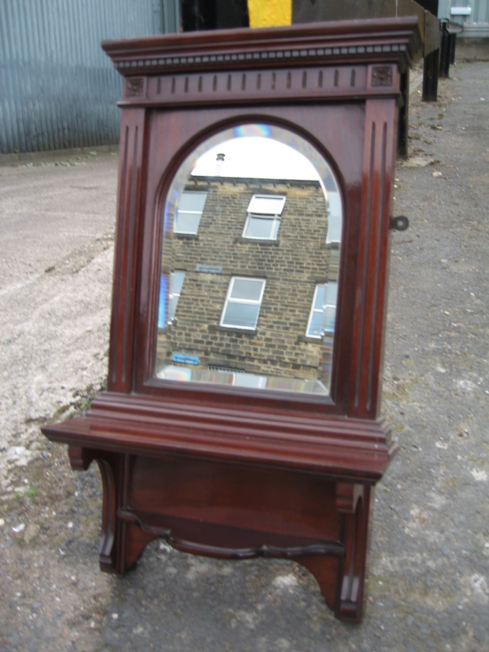 Small mahogany  Victorian wall mirror View V