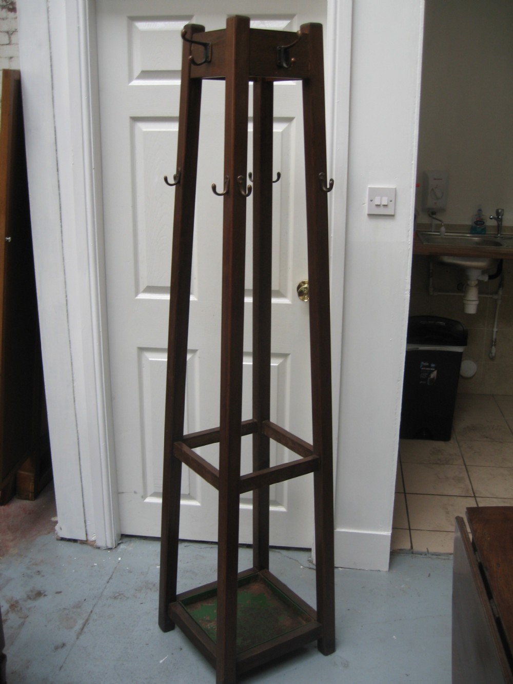 Hat  coat and walking stick stand