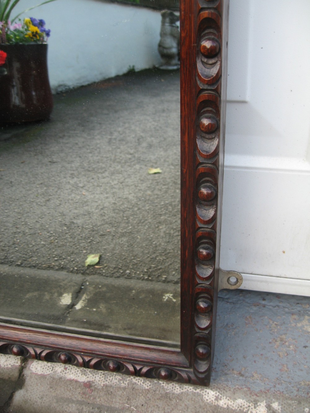 19th century carved oak wall mirror View IV