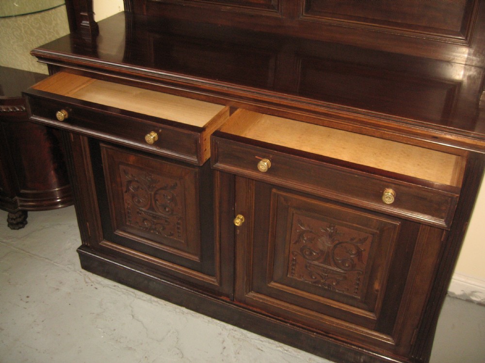 Large mahogany cupboard bookcase View VI
