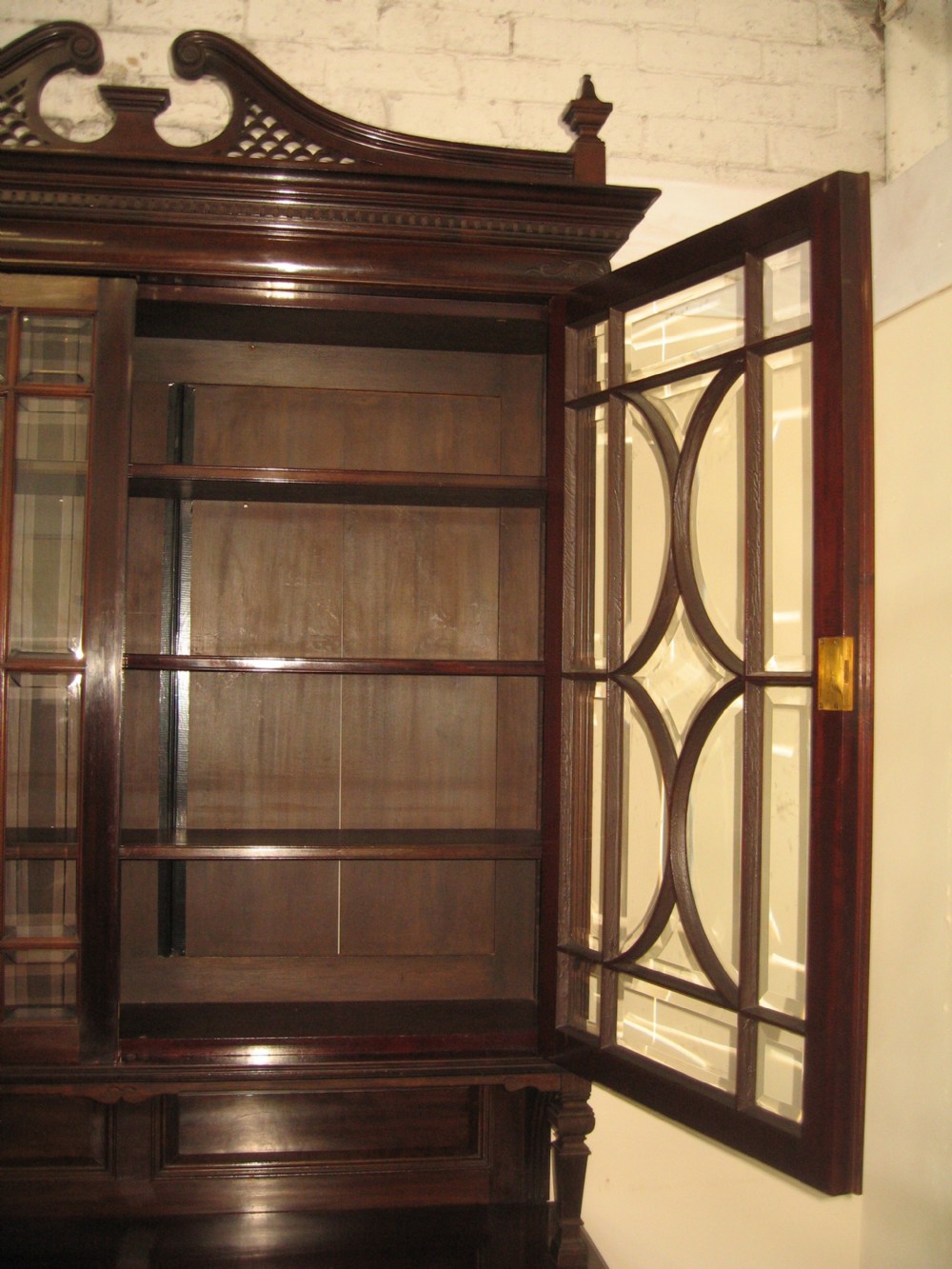 Large mahogany cupboard bookcase View VII
