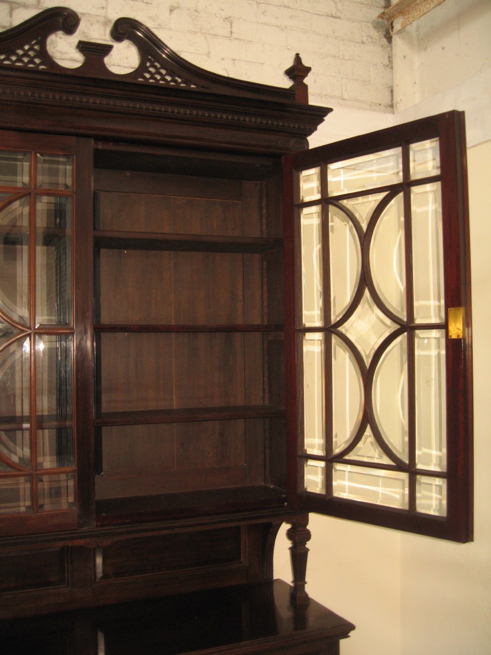 Large mahogany cupboard bookcase View VIII