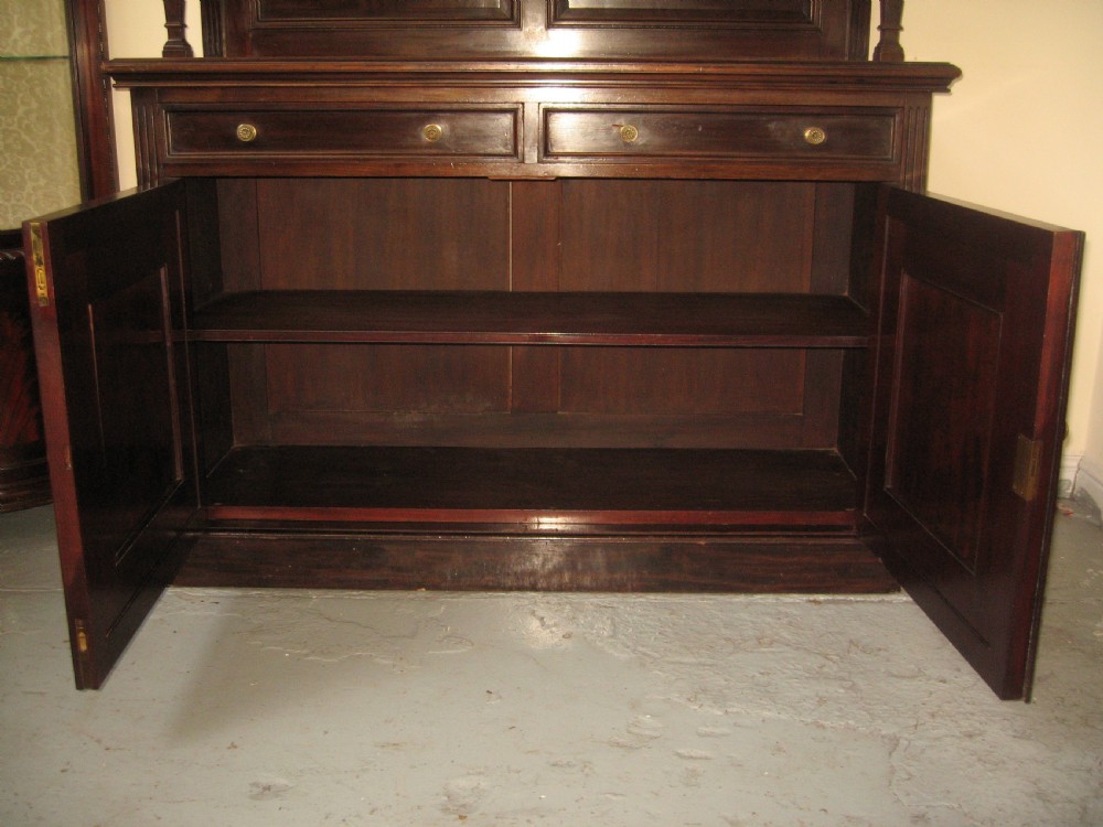 Large mahogany cupboard bookcase View IX