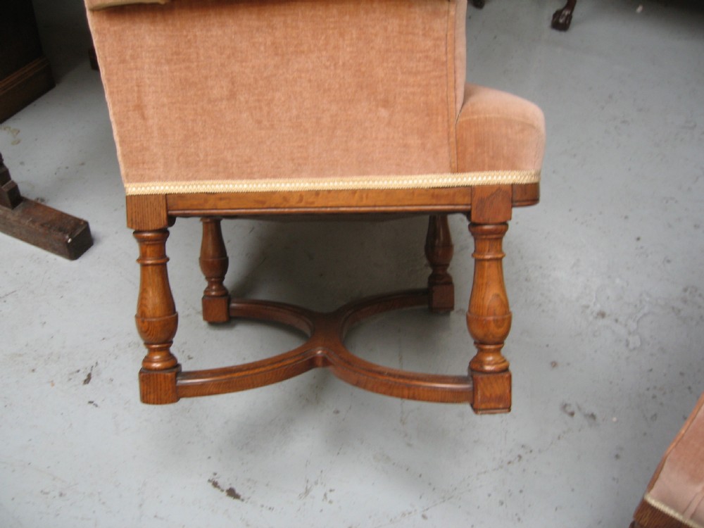 Near pair of oak  arm chairs View IV