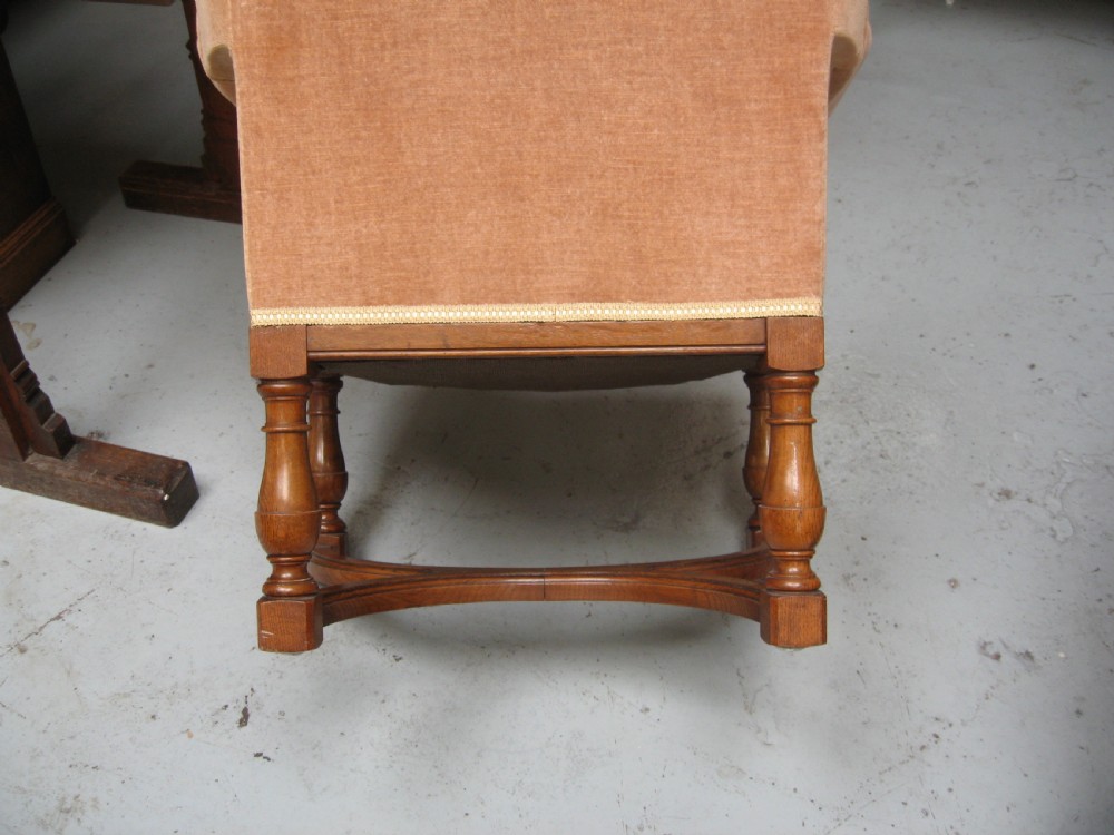 Near pair of oak  arm chairs View V