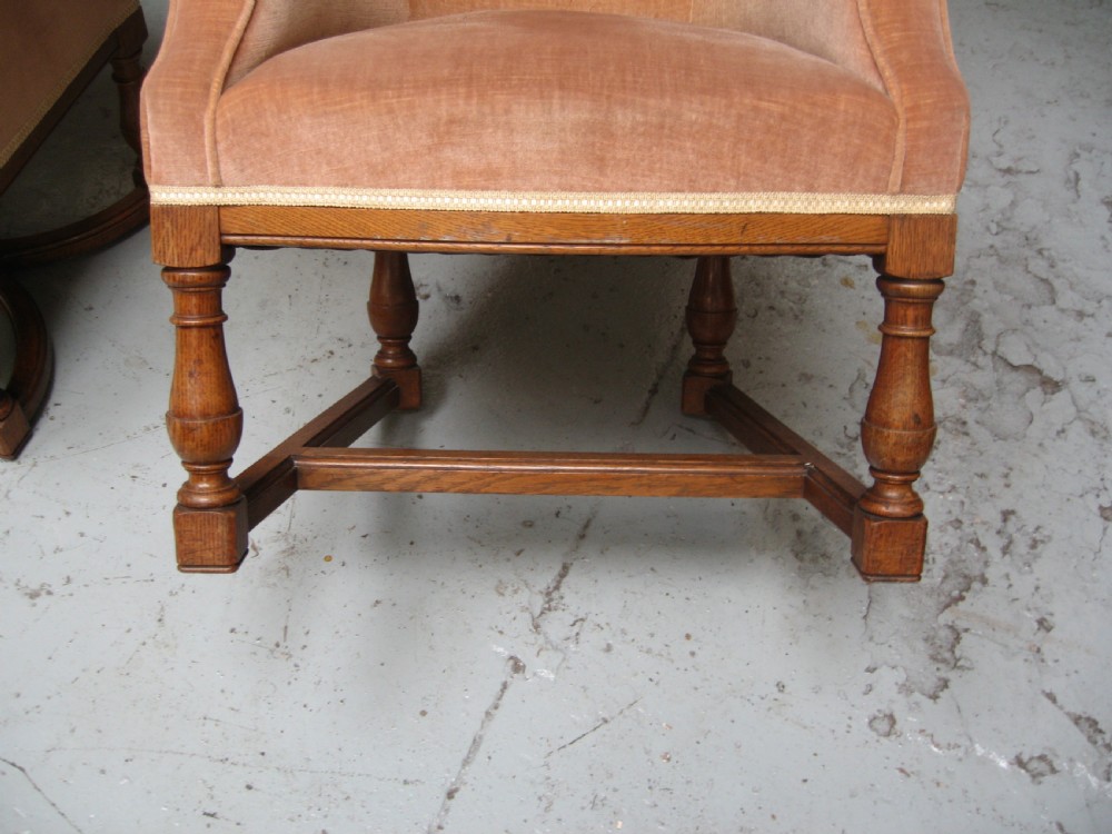 Near pair of oak  arm chairs View VIII