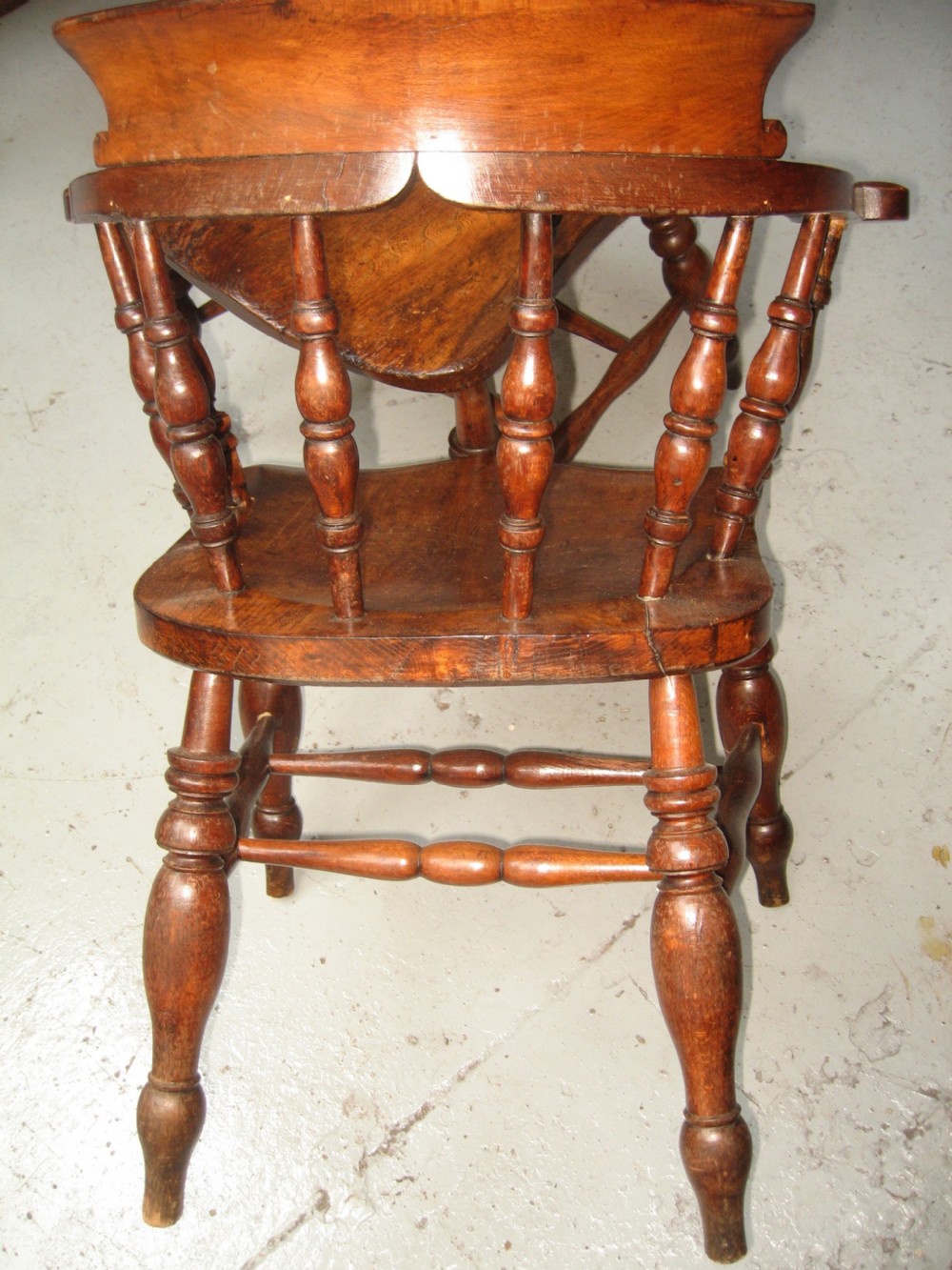 Pair of victorian smoker  bow arm chairs View IV