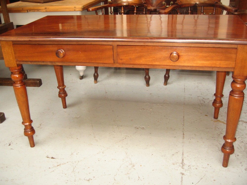 Victorian  Mahogany  two drawer table View II