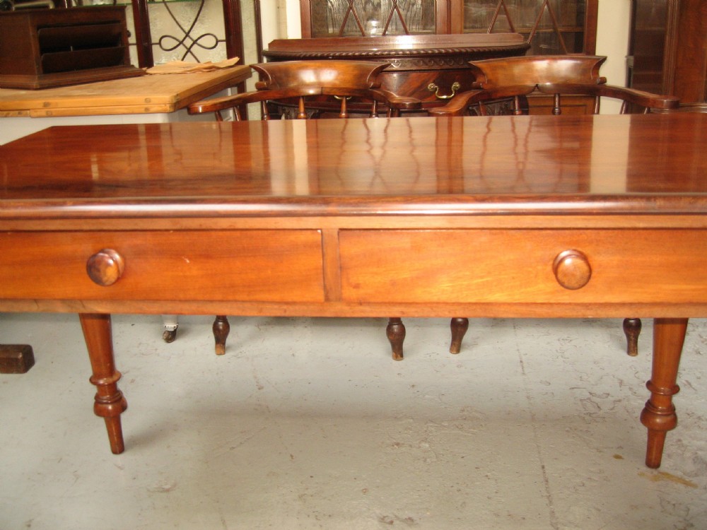 Victorian  Mahogany  two drawer table View III