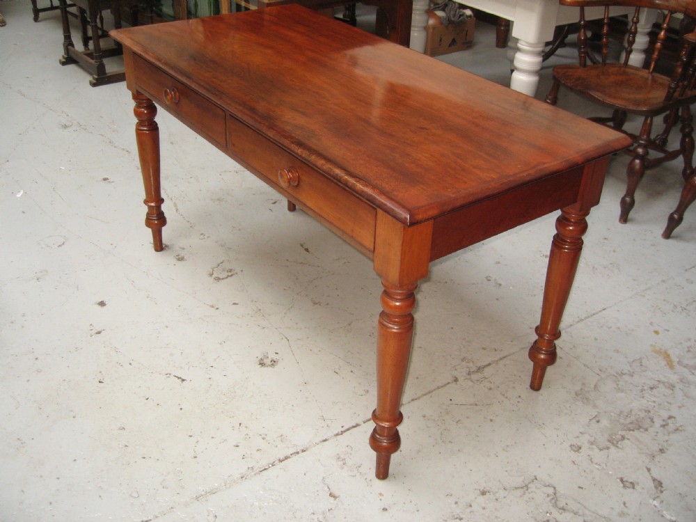 Victorian  Mahogany  two drawer table View VI