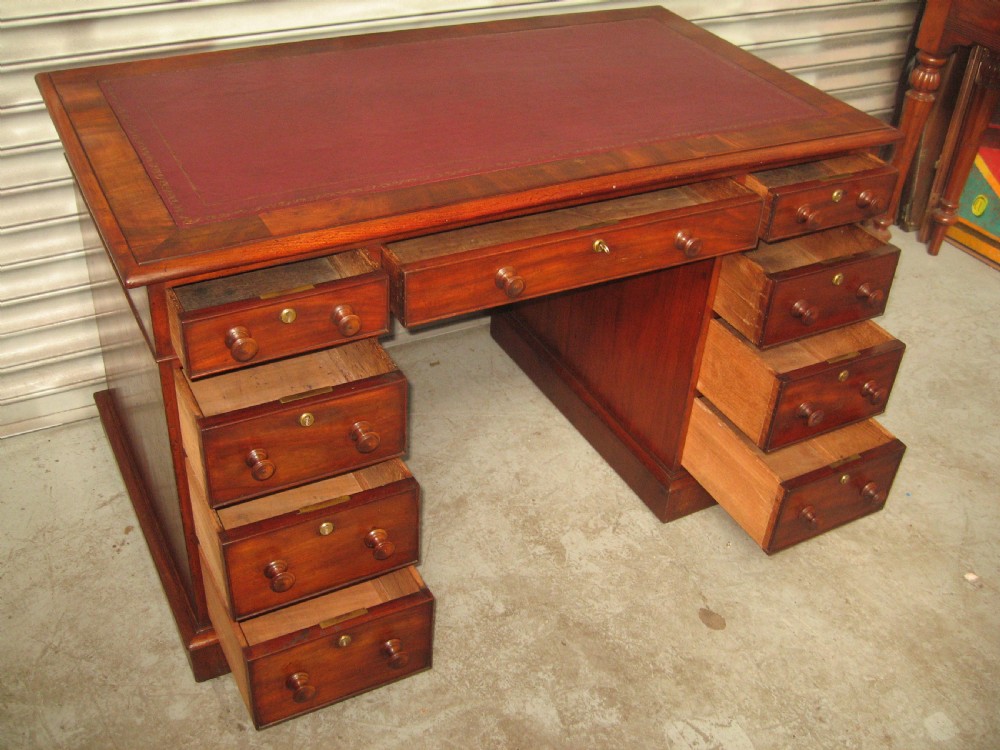 Victorian mahogany desk View VII