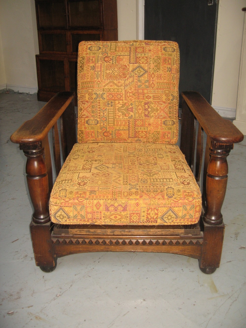 Oak folding recline arm chair View III