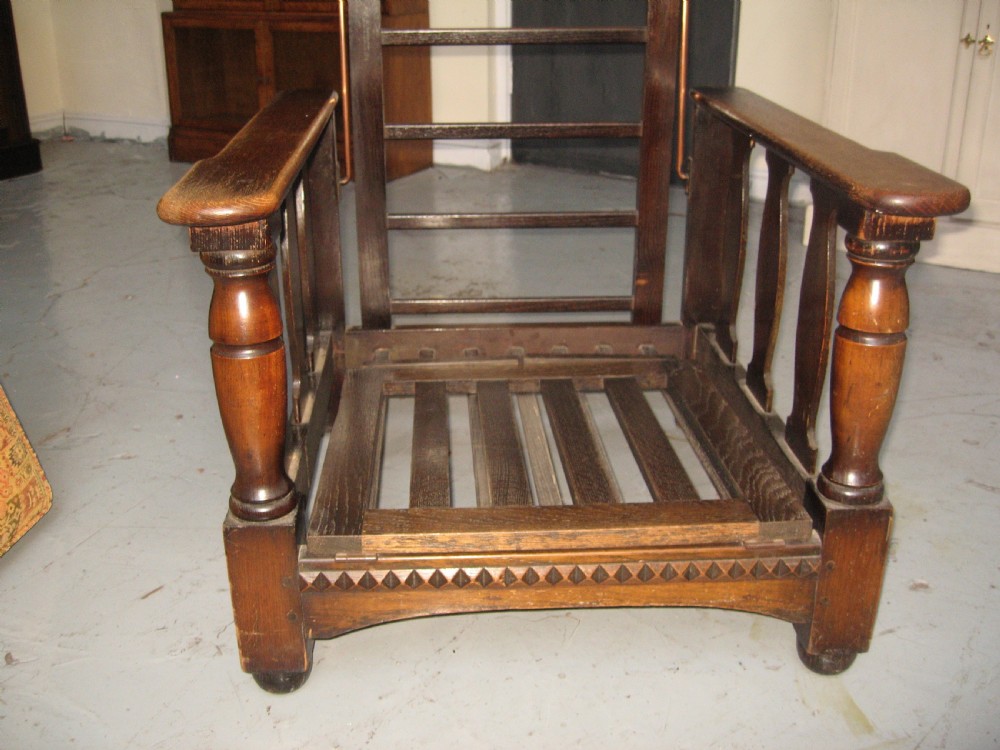Oak folding recline arm chair View VI