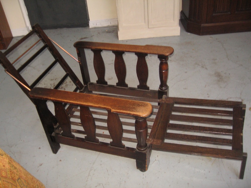 Oak folding recline arm chair View VIII