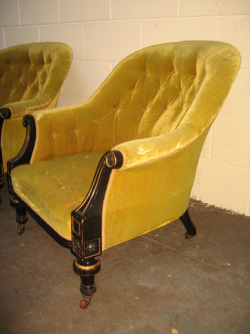 Pair of Victorian arm chairs View II