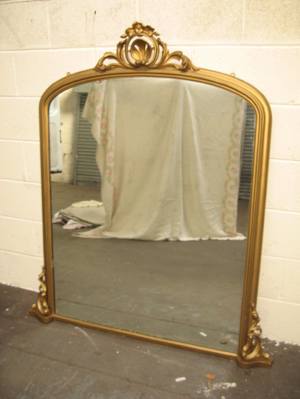 Victorian over mantle gilt mirror View V