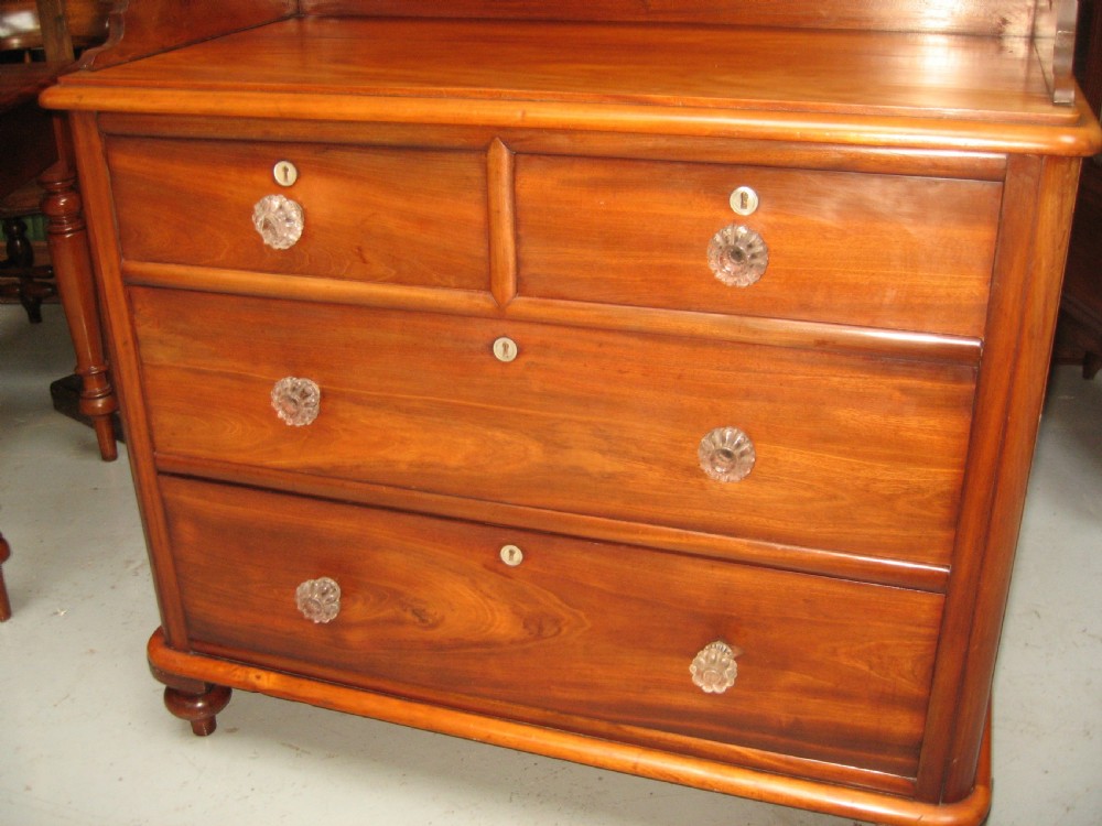 V ictorian mahogany  gallery back chest of drawers View VI