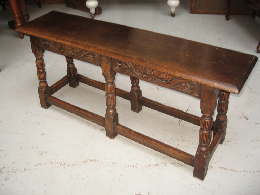 Oak long stool