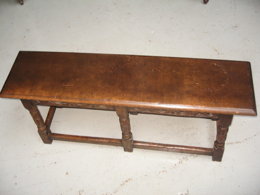 Oak long stool View II
