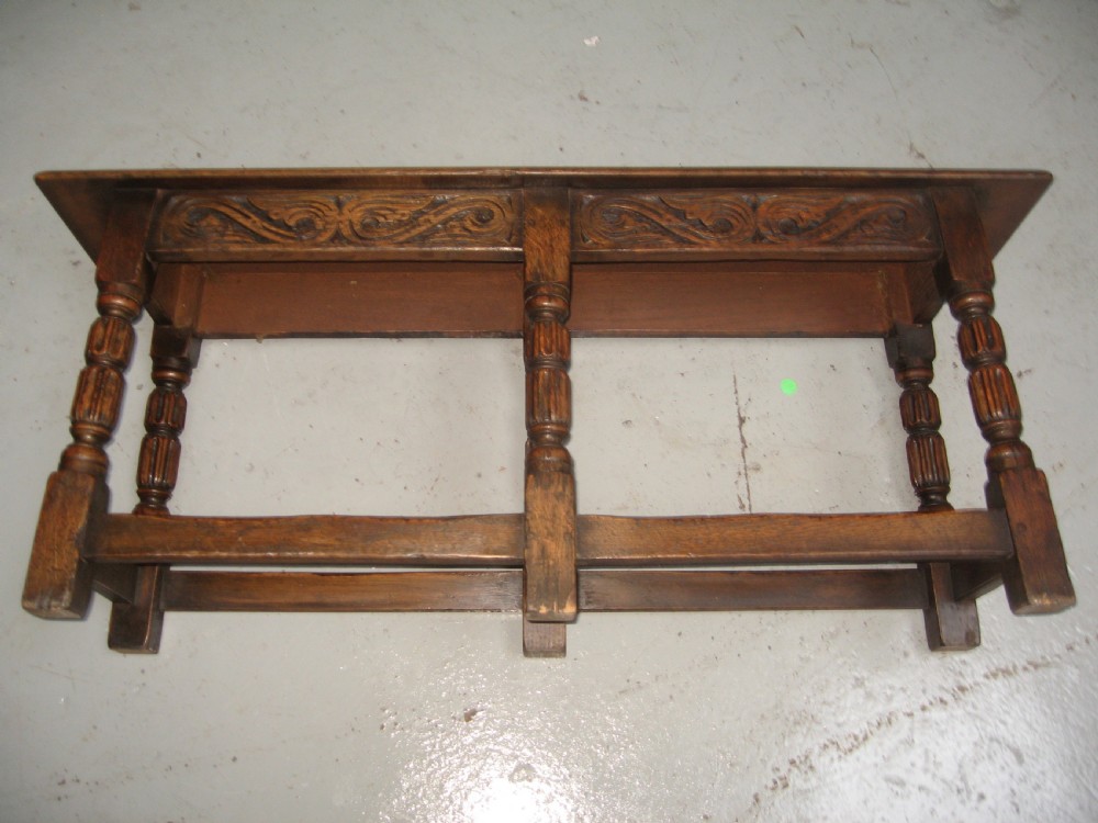 Oak long stool View III