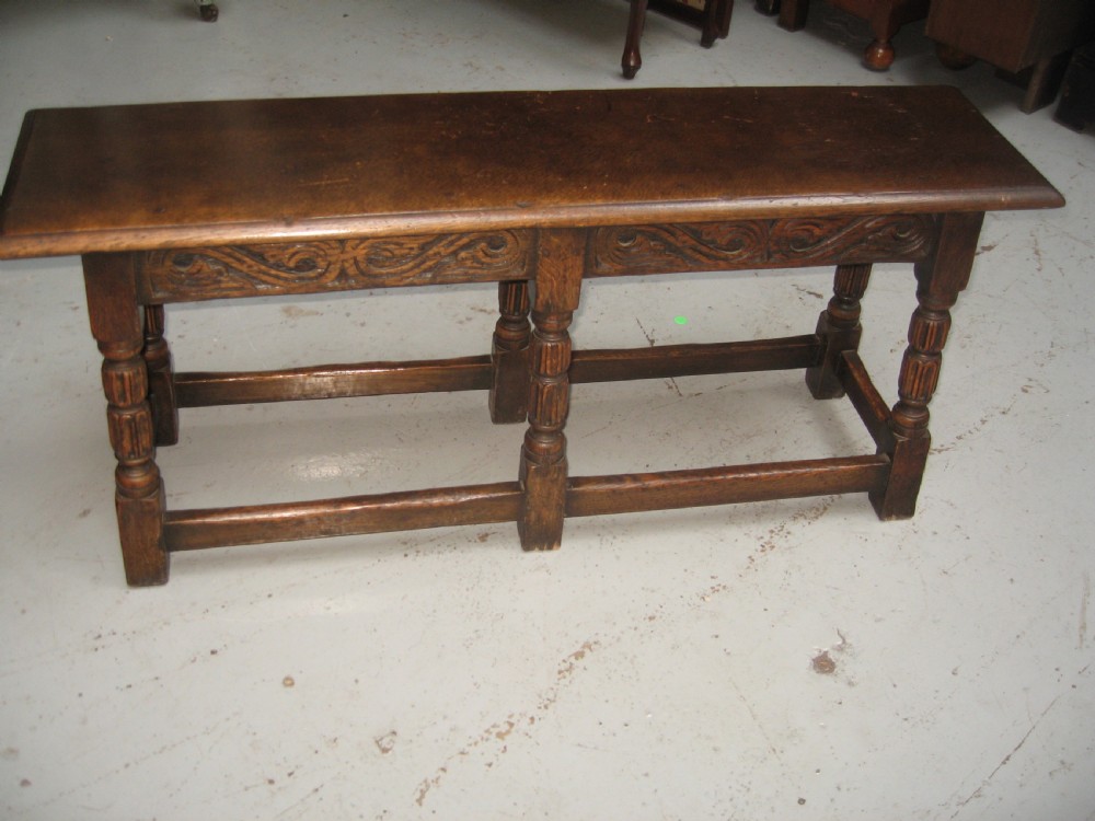 Oak long stool View IV