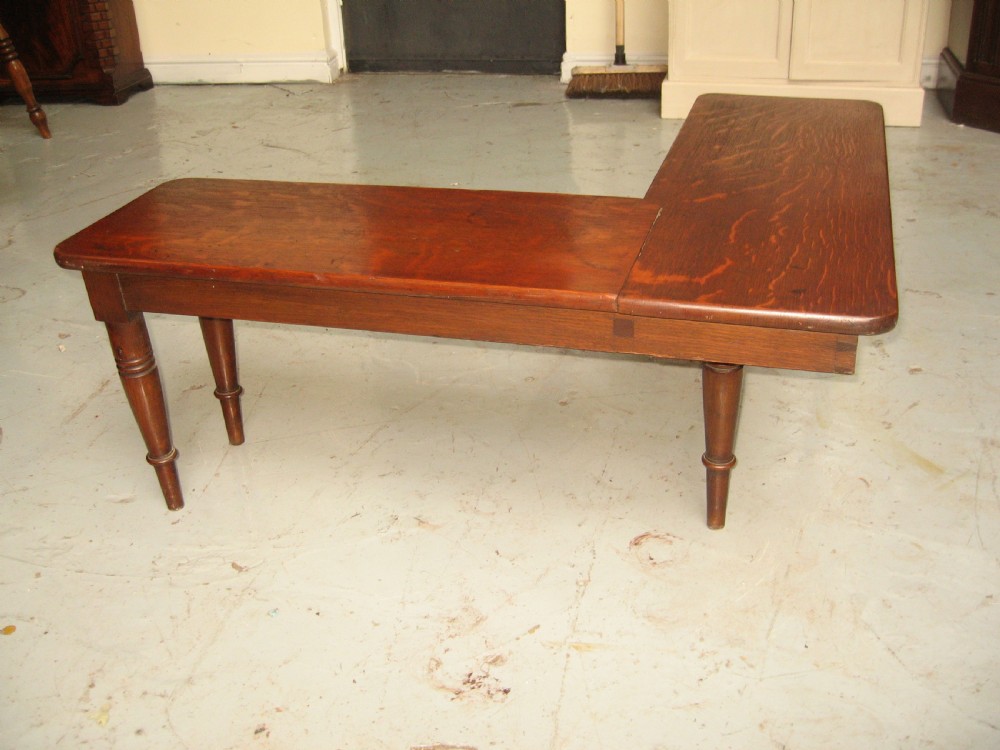 Oak and beech corner stool bench View II