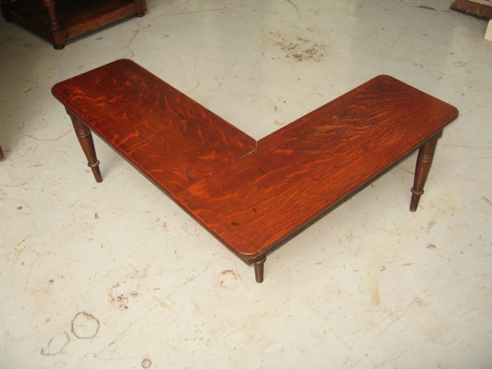 Oak and beech corner stool bench View IV