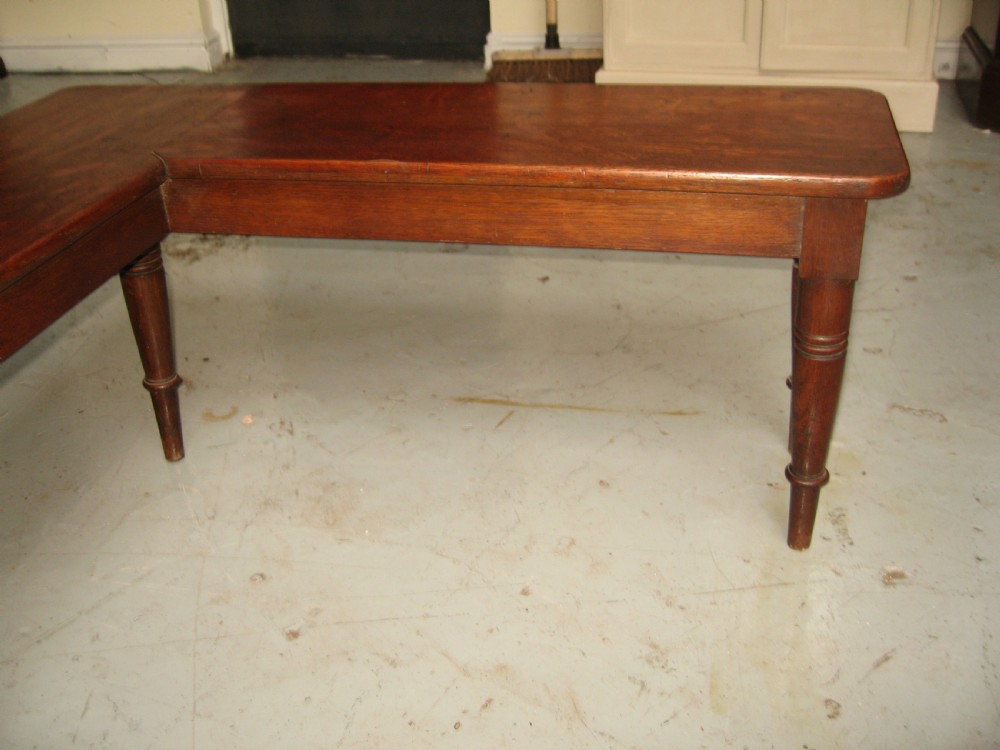Oak and beech corner stool bench View V