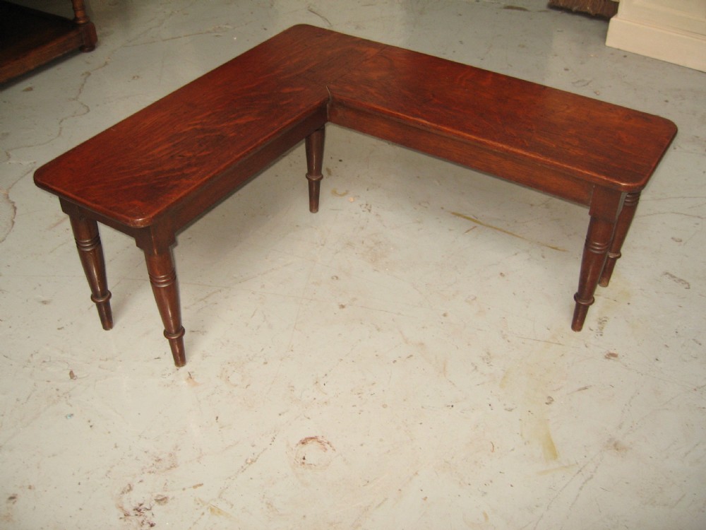 Oak and beech corner stool bench View VI
