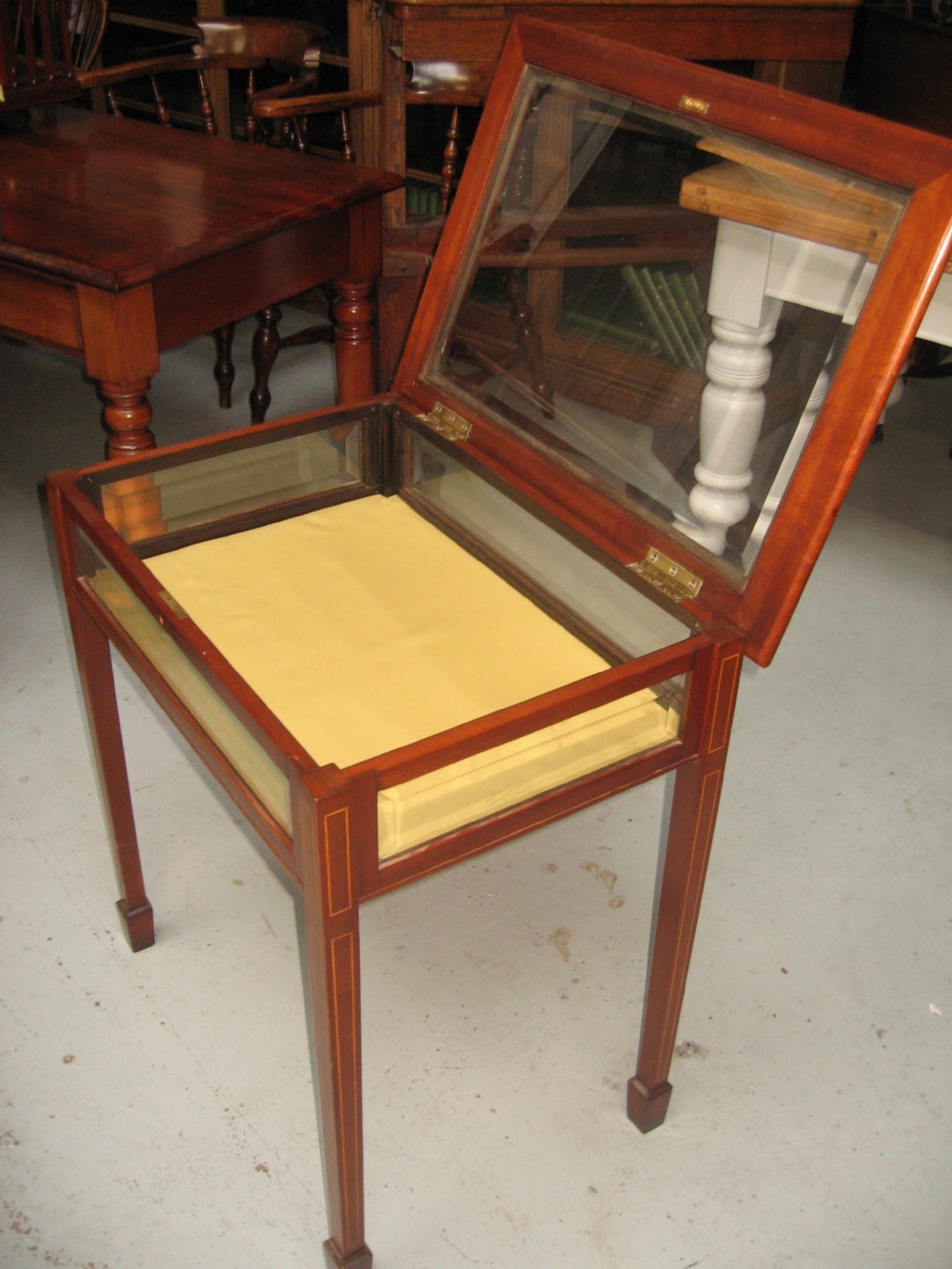 Inlaid mahogany  display case cabinet View VI