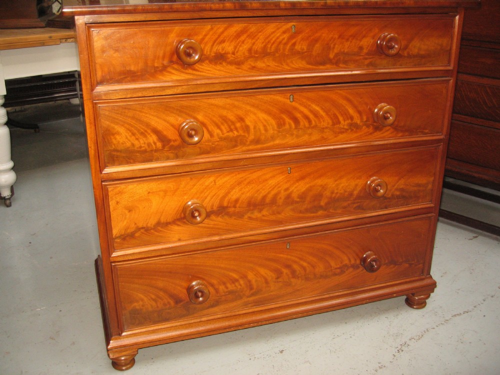 Good Victorian period  mahogany chest drawers View III