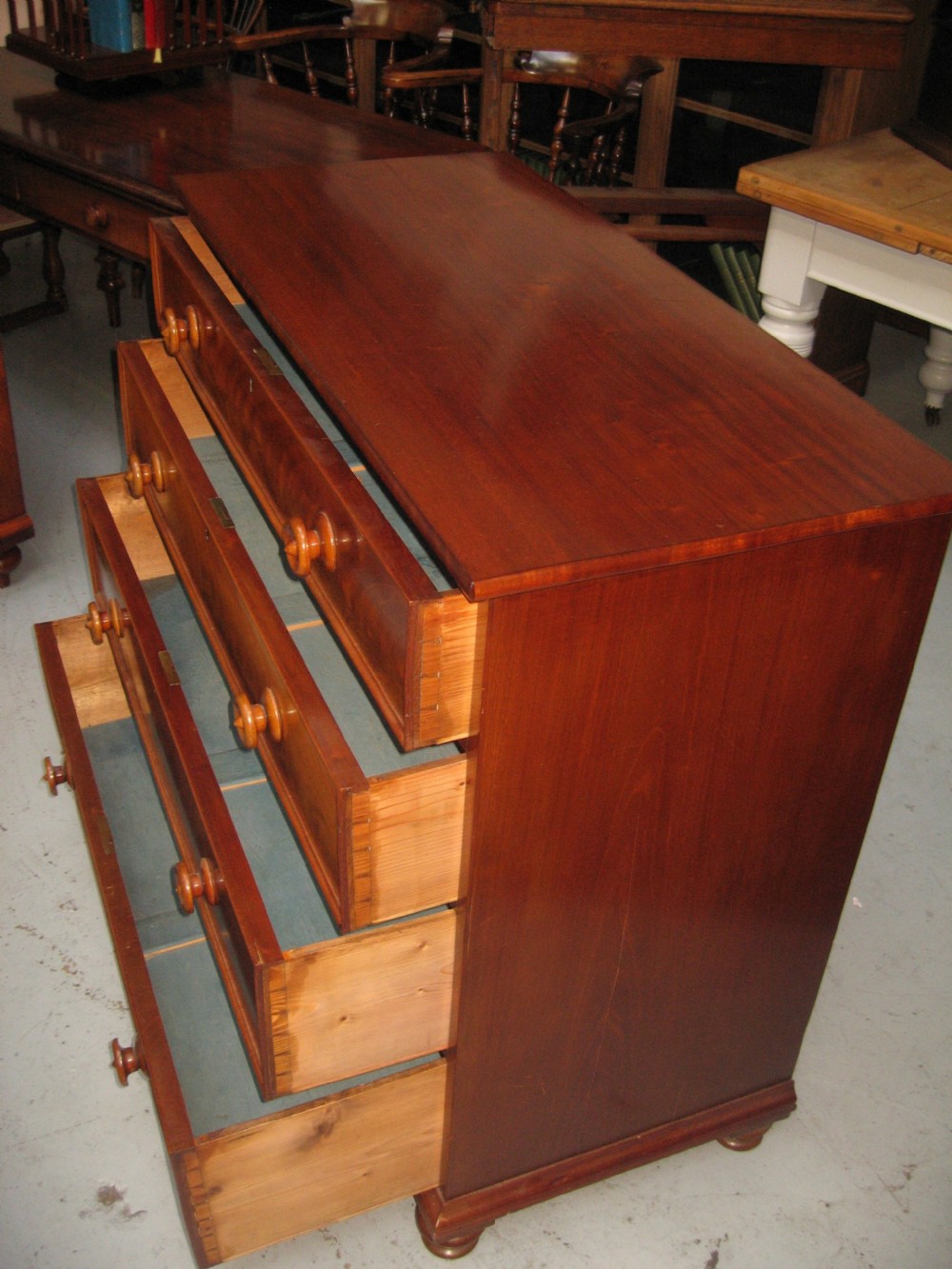 Good Victorian period  mahogany chest drawers View VI