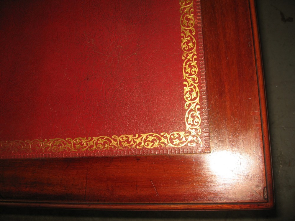 Edwardian mahogany  knee hole desk View VI