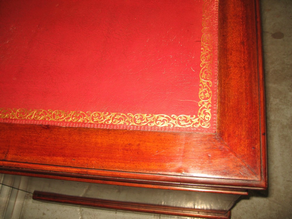 Edwardian mahogany  knee hole desk View VII
