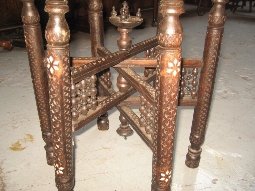 Brass top folding coffee table View IV