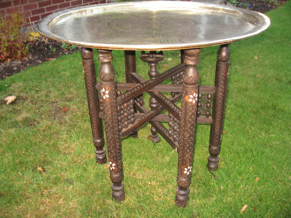 Brass top folding coffee table View VI