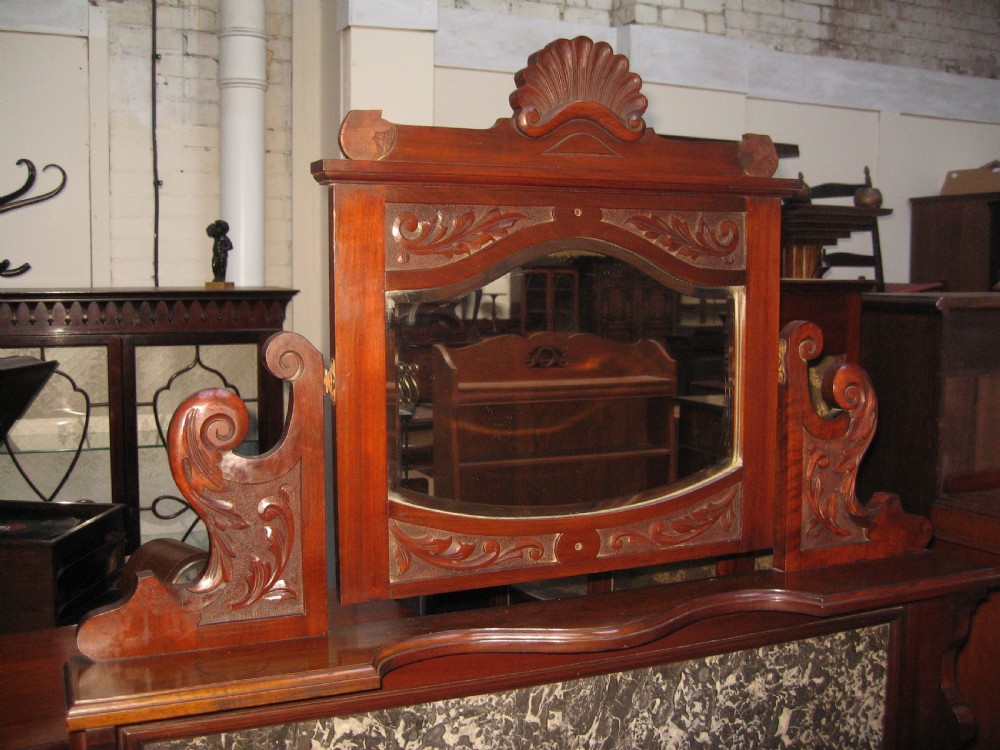 Late Victorian walnut marble top washstand View III