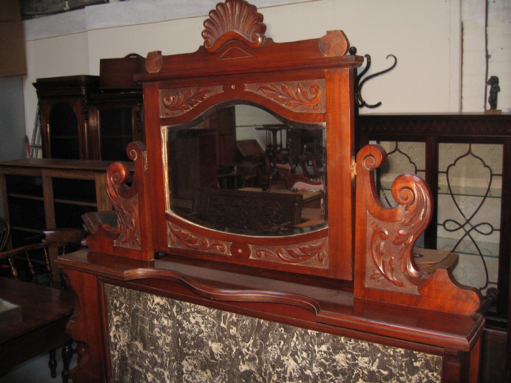 Late Victorian walnut marble top washstand View IV