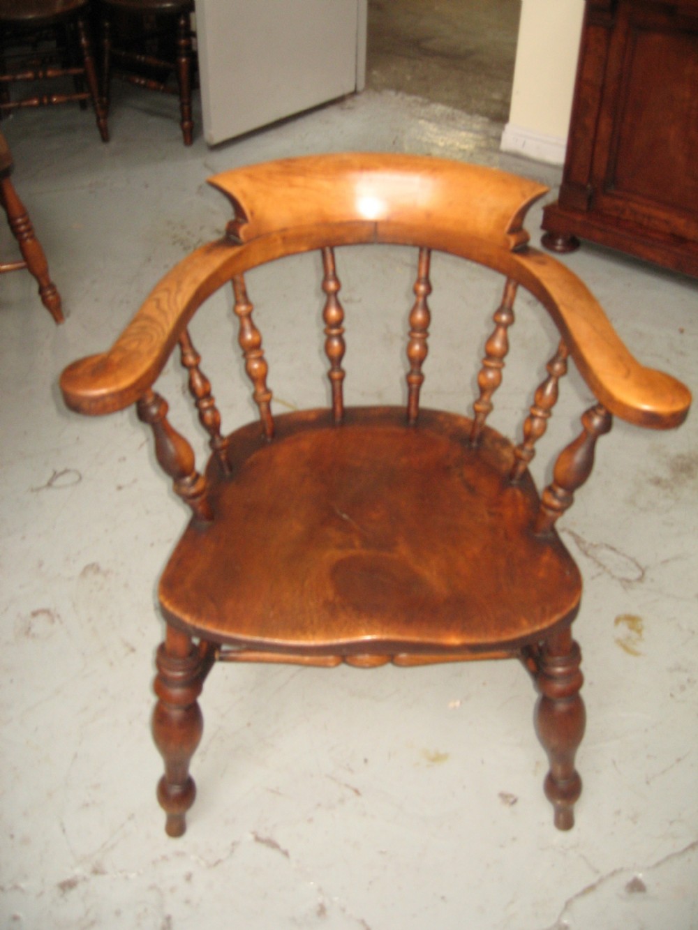 Late victorian smoker bow arm chair View II