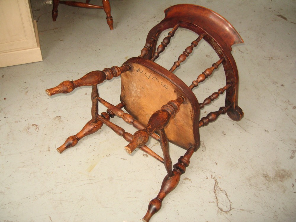 Late victorian smoker bow arm chair View VI