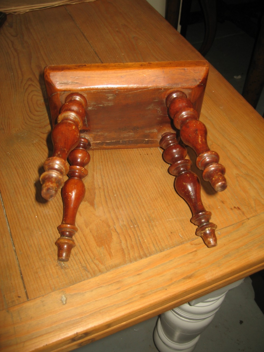 Small 19th century  yew wood stool View III