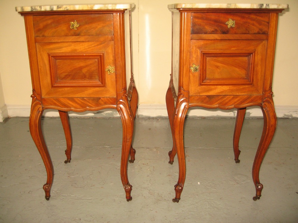 Good pair of french bed side cabinets