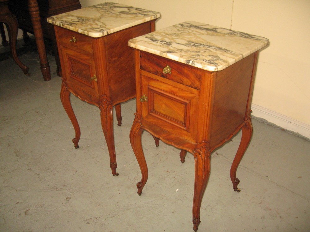 Good pair of french bed side cabinets View III
