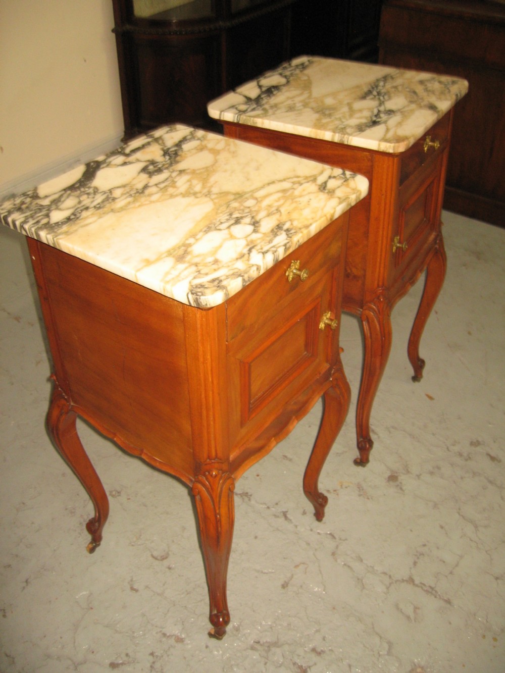 Good pair of french bed side cabinets View IV